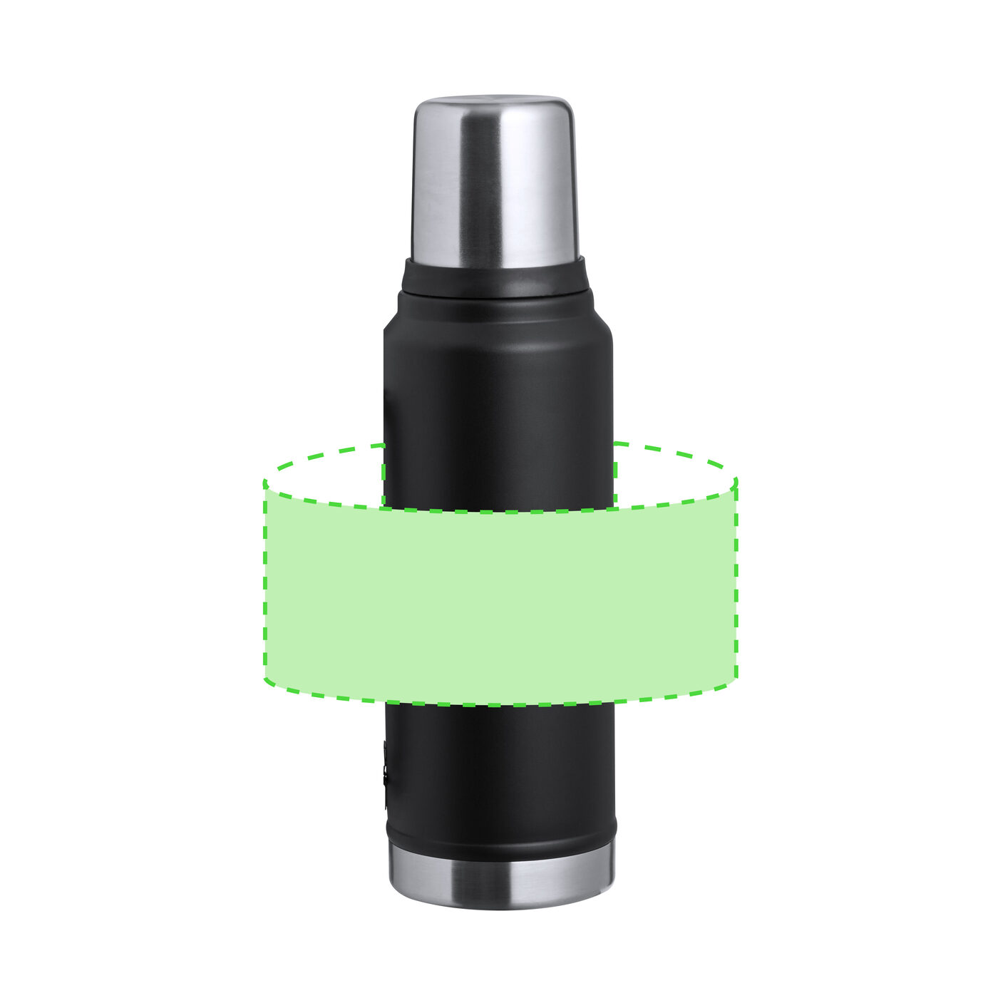 Insulated bottle with mug and handle – 1 L