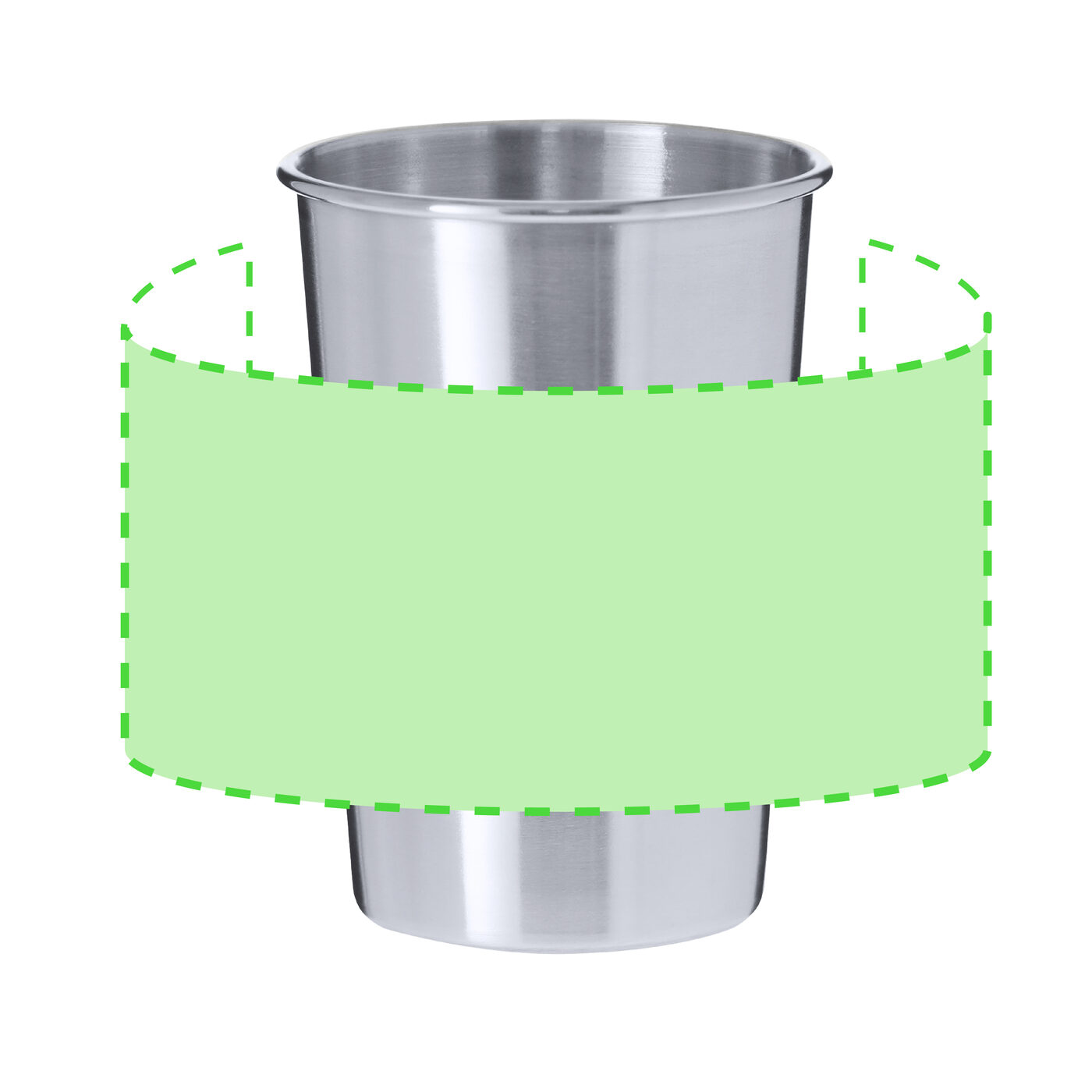 Recycled stainless steel cup with chromed finish – 350 ml