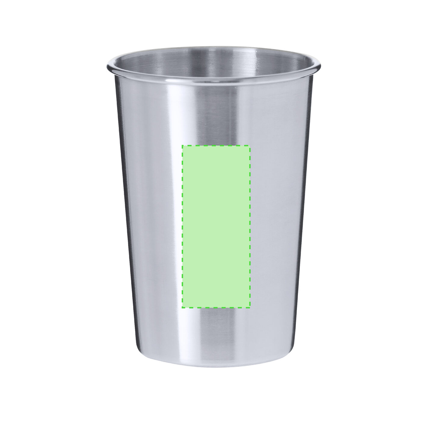 Recycled stainless steel cup with chromed finish – 350 ml