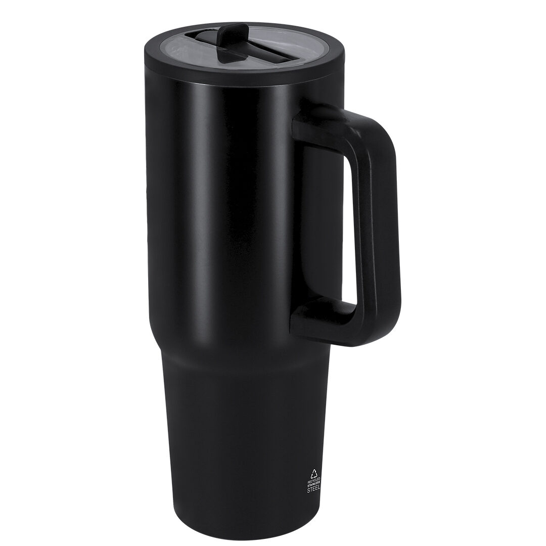 Thermal mug with lid made of recycled stainless steel – 870 ml