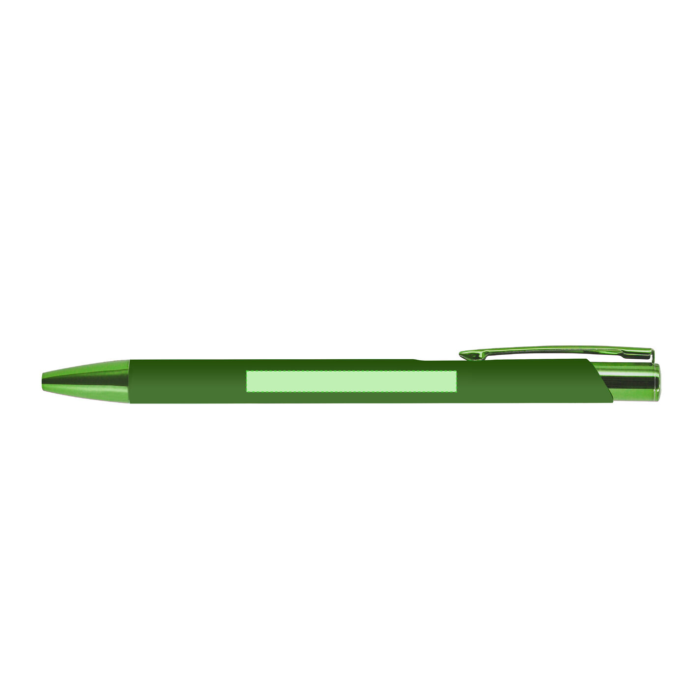 Pen made from recycled aluminium with rubberised coating and mirror effect