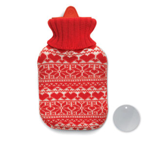 Hot water bottle with knitted cover, 310 ml