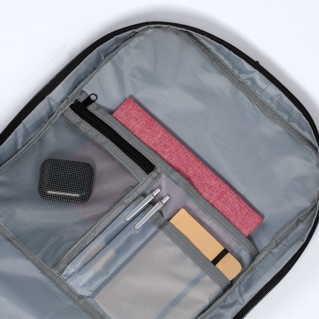 Multifunctional backpack made from recycled RPET (300D) polyester