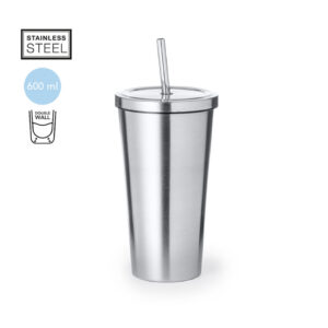 Dubultsienu termo glāze no nerūsējošā tērauda – 600 ml