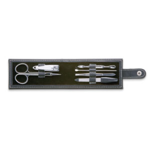 Manicure set in pouch, 6 pcs. – Black