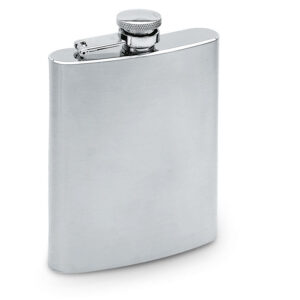 Slim hip flask, 200 ml – Silver