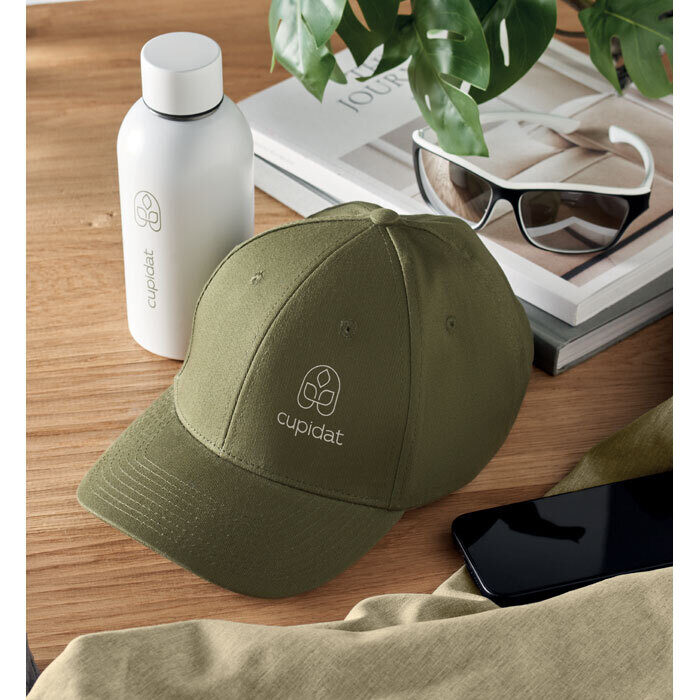 Cotton baseball cap with Oxford peak