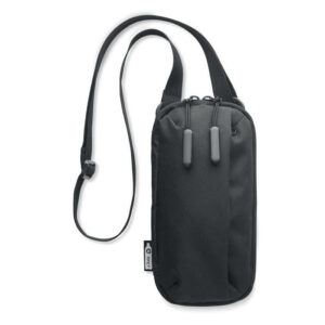 RPET shoulder pouch for smartphone – Black