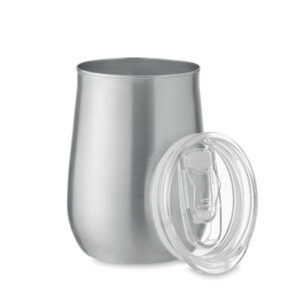 Pārstrādāta tērauda krūze ar bīdāmu vāciņu – 500 ml – Sudraba