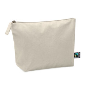 Fairtrade cotton cosmetic bag – Brown