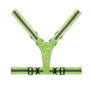 Reflective belt with LED lights – Green