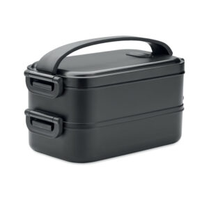Divstāvu pusdienu kārba ar sānu aizdarēm – 2 × 800 ml