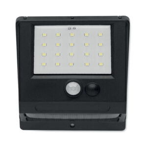 Saules LED lampa ar kustības sensoru – Melna