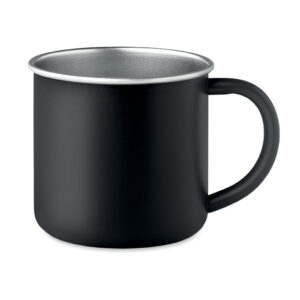 Pārstrādāta nerūsējošā tērauda krūze – 300 ml – Melna