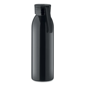 Stainless steel water bottle with silicone loop – 650 ml – Black