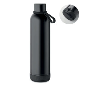Insulated bottle with removable wireless speaker – 500 ml – Black