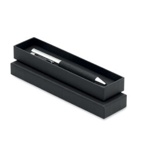 Twist metal pen with RPET detail – Black