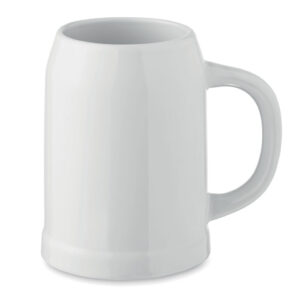 Sublimation ceramic beer mug – 500 ml – White