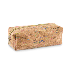 Coloured cork pencil case – Brown