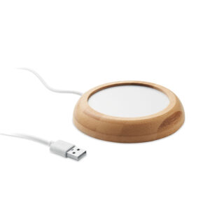 Bambusa krūzes sildītājs ar USB – Brūna
