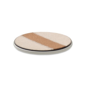 Wireless charger with cork surface, 15 W – White