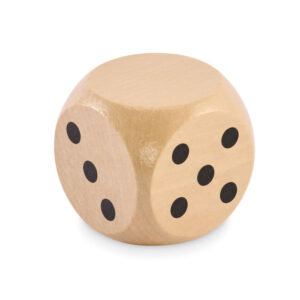 Šīmas koka spēļkauliņš, 5 cm – Brūna