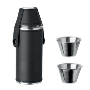 Blašķe ar glāzītēm vāciņā – 230 ml – Melna