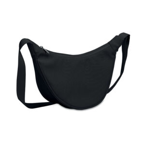 Crescent-shaped shoulder pouch – Black