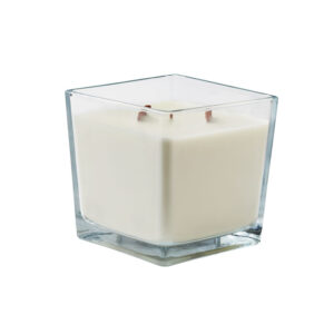 Very large vanilla candle with two wicks, 1300 g – White