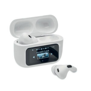 TWS wireless earphones with noise cancellation – White