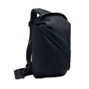 Soft PU leather chest bag – Black
