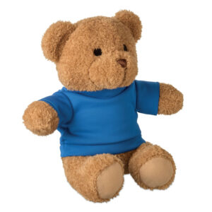 Teddy bear with T-shirt, 23 cm – Blue