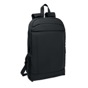 Paplatināma RPET datora mugursoma, 16" – Melna