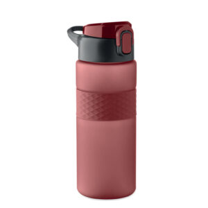 RPET bottle with silicone grip and straw – 700 ml – Red