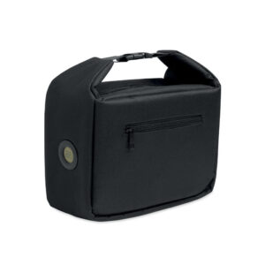 Lunch insulated bag with temperature indicator – Black