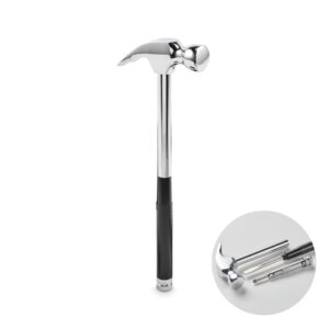 Carbon steel hammer with screwdriver – Silver