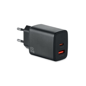 Wall charger with fast charging, 65 W – Black