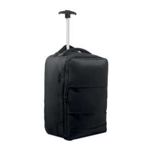 RPET trolley backpack with insulated compartment – Black