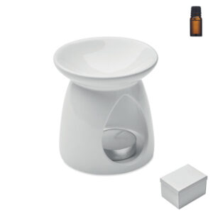 Aroma lamp set with vanilla oil – White