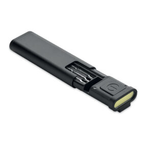 COB torch with screwdriver bits – Black