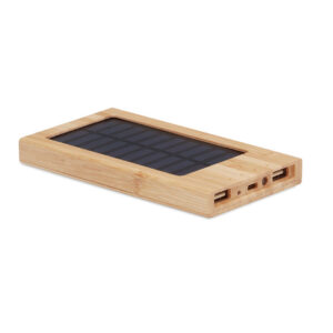Bambusa saules ārējais akumulators, 4000 mAh – Brūna