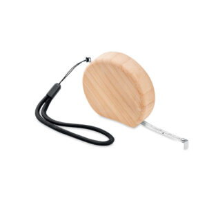 Bamboo tape measure with strap, 2 m – Brown