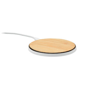 Bamboo wireless charger, 15 W – Brown