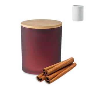 Scented candle in matt glass, 200 g – Red