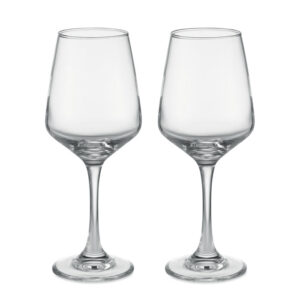 Divu vīna glāžu komplekts – 400 ml – Balta