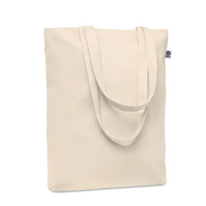 Organic canvas shopping bag with gusset – Brown