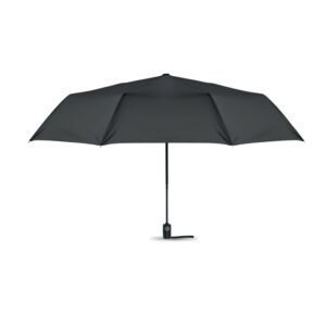 Saliekams vēja izturīgs lietussargs, 27″ – Melna