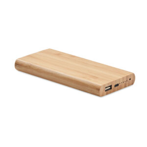 Bambusa bezvadu ārējais akumulators, 6000 mAh – Brūna