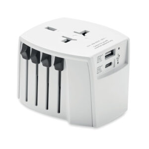 SKROSS® MUV USB A/C ceļojumu adapteris – Balta