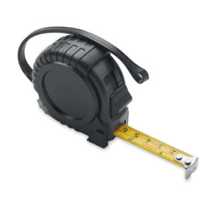 Mērlente ar klipsi, 3 m – Melna